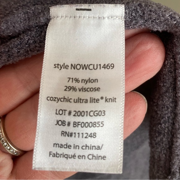 Barefoot Dreams CozyChic Ultra Lite Cardigan Blue Size Medium - Picture 10 of 10